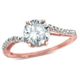 thumbnail image 3 of Star K � Round 7mm White Topaz Bypass solitaire engagement promise ring, 3 of 9