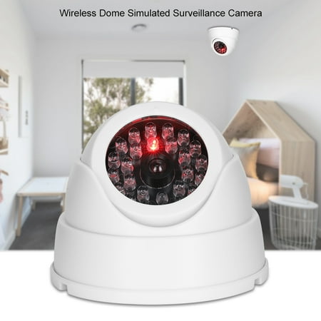 

Gupbes Simulated Surveillance Camera Simulated Dome Camera LED Light Indicator Multifunction IR For Home For Office Security Camera For Indoor/Outdoor