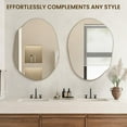 thumbnail image 3 of Irregular Asymmetrical Wall Mirror for Living Room Bathroom Entryway, Modern Decorative Mirror Hanging (Hook Style, 24'' x 18''), 3 of 17