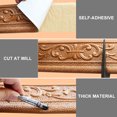 thumbnail image 3 of 10Meters/Roll 3D Pattern Sticker Wall Trim Line Skirting Border Decor Self Adhesive Household Waterproof Baseboard Wall Stickers, 3 of 5