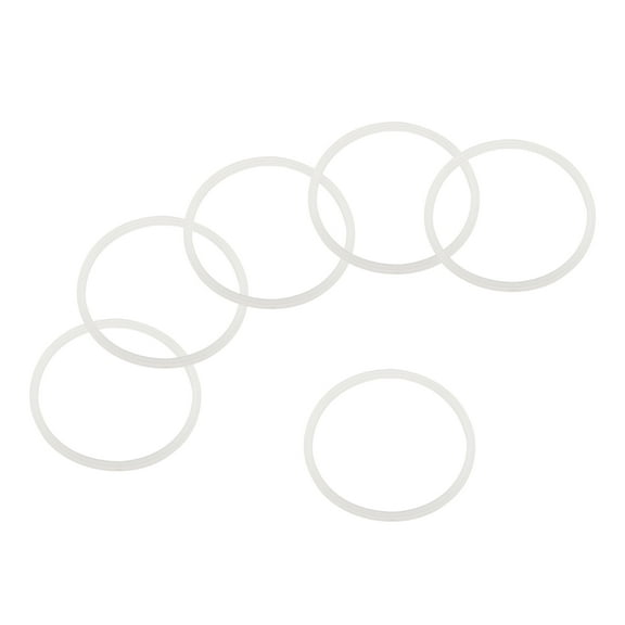 Uxcell 16oz or 20oz Replacement Rubber Lid Seals, 6 Pcs 2.4" Diameter O Shaped Resealable Lid Gaskets , White