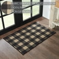 thumbnail image 2 of VHC Brands Black Check Indoor Rug Rect 24x36, Polyester Area Rug, Accent Rug, Floor Decor, Black Check Collection, Rectangle 24x36, Country Black, 2 of 6