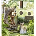 thumbnail image 3 of Wind & Weather Realistic Indoor/Outdoor Woodland Stump Fountain with Metal Lily Pads, 3 of 13