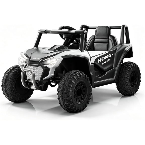 TJSTARQU 12V Electric Car for Kids, Toddler Car, Ride on Toys, Kids Car, Ride on UTV,White