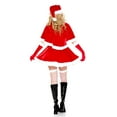 thumbnail image 2 of Music Legs Women's Adult Secret Santa Claus Short Dress Costume 70827-ML, 2 of 2