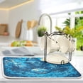 thumbnail image 5 of Dish Drying Mat Kitchen Pad Large Counter Absorbent Dish Mats Drainer Blue Evil Skeleton, 5 of 8