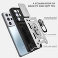 thumbnail image 4 of for Samsung Galaxy S21 Ultra Case with Flexible TPU Screen Protector 2 Pcs, Slide Camera Lens Cover with Kickstand Protective Case for Galaxy S21 Ultra 5G-Silver, 4 of 12