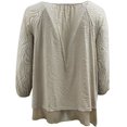 thumbnail image 2 of Plus Size Women Stylish Velvet Design Winter Fall Top Shirt Blouse Sweater Cornsilk 3X (16.021), 2 of 4