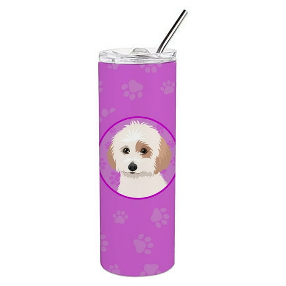 Carolines Treasures WDK1442TBL20 Shih-Tzu White and Red Stainless Steel 20 oz Skinny Tumbler Pink 20 oz multicolor