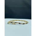 thumbnail image 3 of Diastar Jewels 14K Yellow Gold Finish Oval Cut Blue Cubic Zirconia Women's Tennis Bracelet, 3 of 4