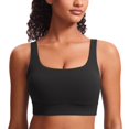 thumbnail image 1 of Sujetador deportivo CRZ YOGA Butterluxe, espalda en U, cuello redondo, acolchado, negro, 1 of 7