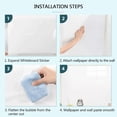 thumbnail image 5 of Tutuviw Static Cling Dry Erase Sheets Removable Reusable Whiteboard Poster Paper for Wall Portable White Board Dry Erase Wallpaper for Home Office and Classroom (1 Roll, 18X197 Inches), 5 of 6