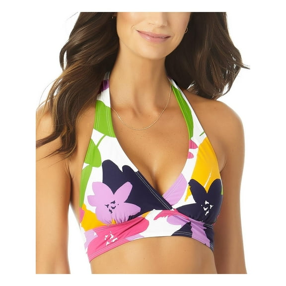 Anne Cole Womens Printed Nylon Bikini Swim top