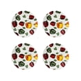 thumbnail image 1 of Juego 4 Platos Galerias El Triunfo Ceramica Blanca Diseño Chiles Morrones 21.5cm, 1 of 5