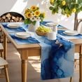thumbnail image 6 of Placemats Set of 4, Abstract Ombre Blue Marble Place Mats White Modern Art Tablemats Washable Placemat Table Decoration for Kitchen Table Dinner Party Home Decor Indoor Outdoor 13x19 Inch, 6 of 9