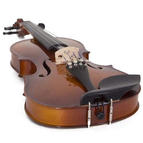 Cecilio Cvn-320L Solidwood Ebony Fitted Left-Handed Violin With Daddario Prelude Strings, Size 4/4 (Full Size)