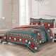 thumbnail image 5 of Juego de edredón tribal geométrico multicolor de 3 piezas con diseño del suroeste para dormitorio, hogar, dormitorio, apartamento, tamaño king, 5 of 5