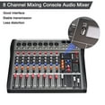 thumbnail image 3 of Unique Bargains Console de Mixage 8 Canaux Mixeur Audio Tableau de Son Système de Console Entrée CA 110V 50Hz 18W pour Conférence Scène Spectacle DJ, 3 of 7