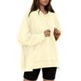 thumbnail image 4 of Womens Oversized Hoodies Sweatshirts Long Sleeve Sweaters Pullover Fall Outfits with Pocket, 4 of 6