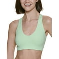 thumbnail image 2 of Calvin Klein Women's Ribbed Sports Bra Green Size X-Large, 2 of 3