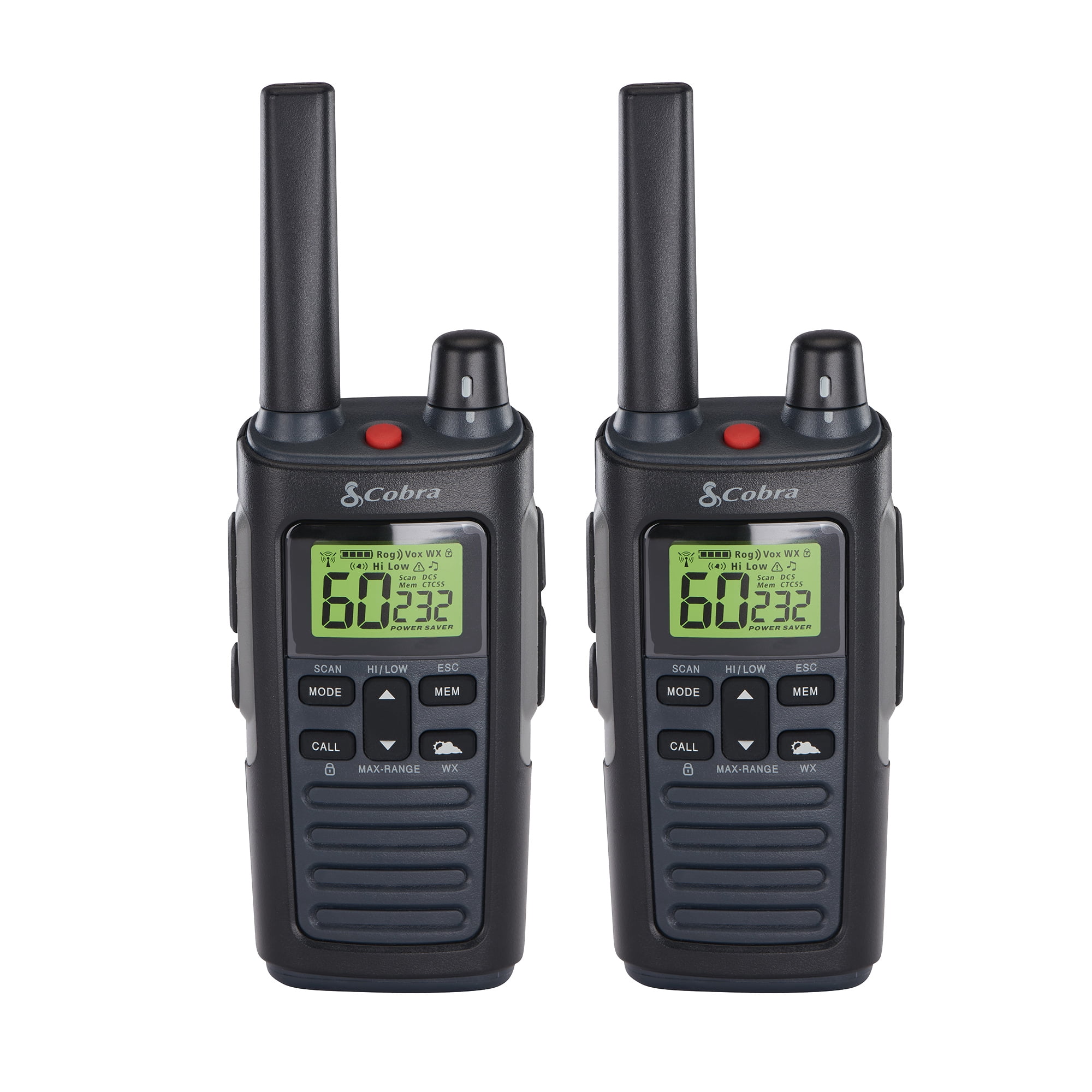 Cobra RX685 Walkie Talkies Pair, 40-Mile Range 2-Way Radios, IP54 Waterproof, NOAA Weather Alerts