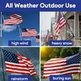 thumbnail image 4 of American Flag 3x5 Ft Heavy Duty 210D Nylon American Flags for Outside Tearproof Fade Resistant Durable Outdoor USA Flag with Embroidered Stars Sewn Stripes Home Garden Yard Decorations, 4 of 7