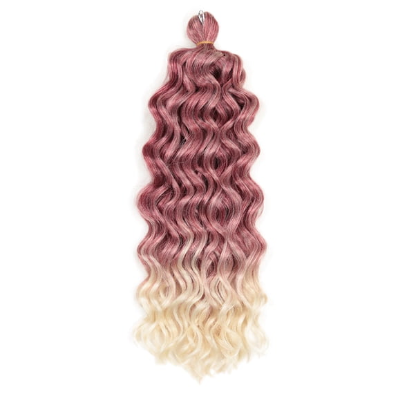 ERDOUY 6 Packs 18 Inch Synthetic Deep Twist Crochet Hair, Bohemian Crochet Braids with Deep Wave for Braiding Extensions,C