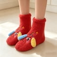 thumbnail image 3 of FAIOROI Womens Fuzzy Socks Cute 3D Dog Cartoon Winter Warm Soft Plush Slipper Socks Christmas Gift Red Free Size, 3 of 6
