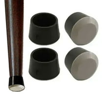 4 Pc Rubber Furniture Foot 1" Black Chair Tips Leg Feet Caps Pads Slide Gripper