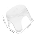thumbnail image 2 of OFFIGAM Clear Plastic Bath Chair Comfortable Shower Footrest Small Stool for Bathroom Use, 2 of 8