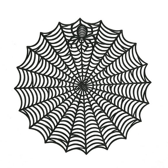 Spider Web Coasters Spider Web Halloween Place Mat Set Festive Table Decor for Halloween Parties Waterproof Oil-proof Heat Insulated for Kitchen