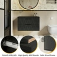 thumbnail image 4 of Eclife 30" Wall Mounted Floating Bathroom Vanity Base Only without Sink, Black, 4 of 9