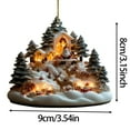 thumbnail image 5 of XINGXIANG Christmas Tabletop Decor, Snowman Gingerbread House Decoration for Indoor, Xmas Desktop Decor for Home Holiday New Year, 6.7x8 Inch Christmas Tree Decoration, 5 of 7