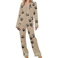 thumbnail image 3 of Tnhcen Dog Paw Footprint Womens 2025 Pajama Sets Long Sleeve Sleepwear Soft Pjs Set Winter 2 Piece Nightwear, 3 of 8