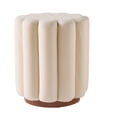 thumbnail image 2 of Better Homes & Gardens Lillian Velvet Tufted Ottoman, Cream, 2 of 6