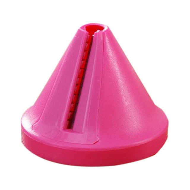 bedienty Funnel Shaped Carrot Cutter Vegetable Shred Device Radish Cutter Spiral Kitchen Tools for Cooking Salad rose red 1Set