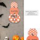 thumbnail image 3 of Decoración de puerta de entrada de Halloween Letrero de madera con forma de calabaza Decoración colgante de pared para puerta con cosecha de otoño, 3 of 5