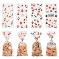 thumbnail image 6 of BOPORO 50PCS Christmas Cellophane Goody Bags, Xmas Cello Candy Bags with Ties for Holiday Party Favors, 6 of 6