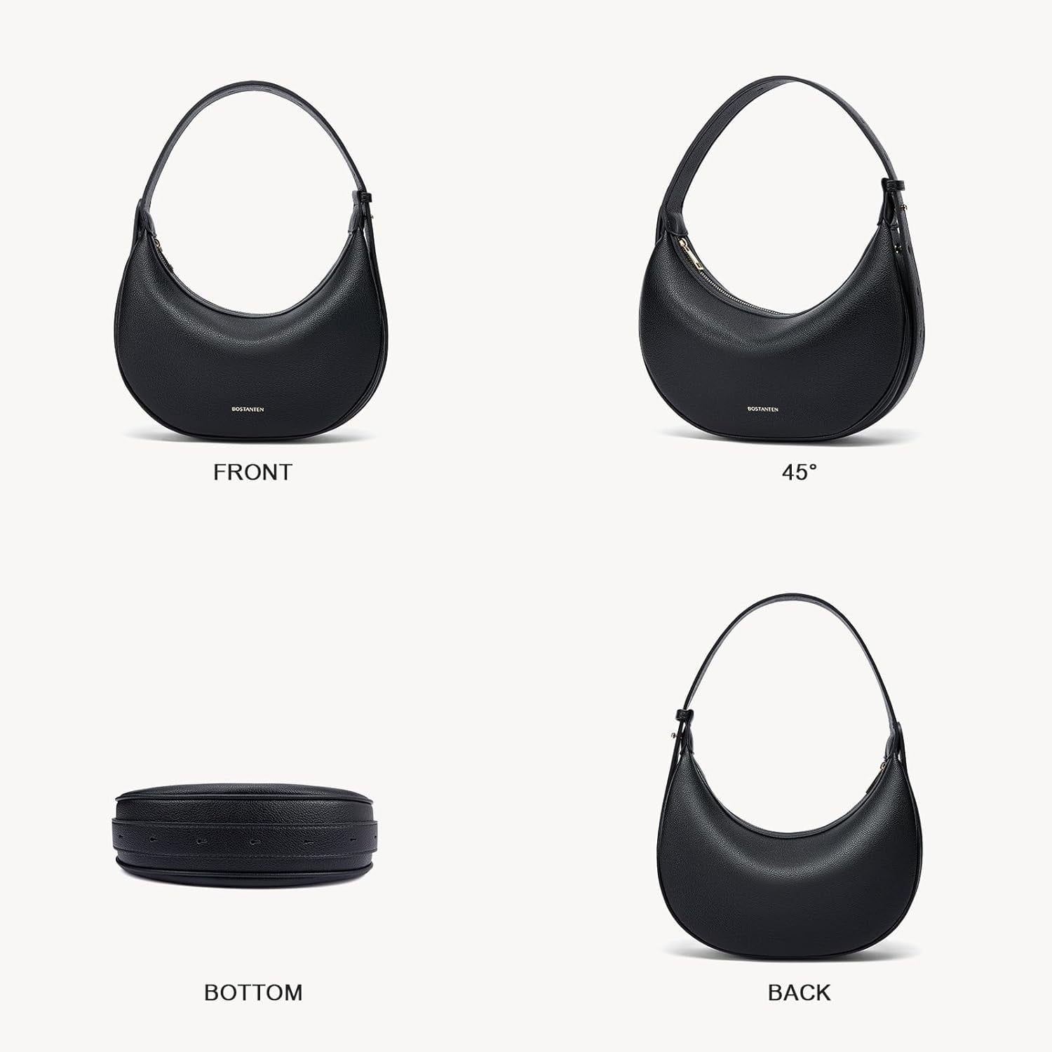 Crescent Shoulder Bag for Women Trendy Crossbody Hobo Purse Vegan Leather Clutch Handbag Adjustable Strap