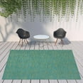 thumbnail image 7 of HomeRoots 9' X 12' Blue And Green Striped Non Skid Indoor Outdoor Area Rug, 7 of 7