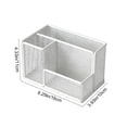 thumbnail image 3 of Yhmxh Metal Mesh Desk Organizer with 3 Compartments, Multi-Functional Pen Holder & Stationery Caddy, Large Capacity Metal Mesh Desk Organizer for Office, Home, Desktop Storage & Organization, 3 of 6