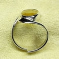 thumbnail image 3 of Bague Saphir Jaune Naturel, Bague Pierre d'Anniversaire, Ensemble de Bagues Réglables avec Lunette, Bague en Pierre de Gemmage, Bague Simple, Usage Astrologique, 3 of 3