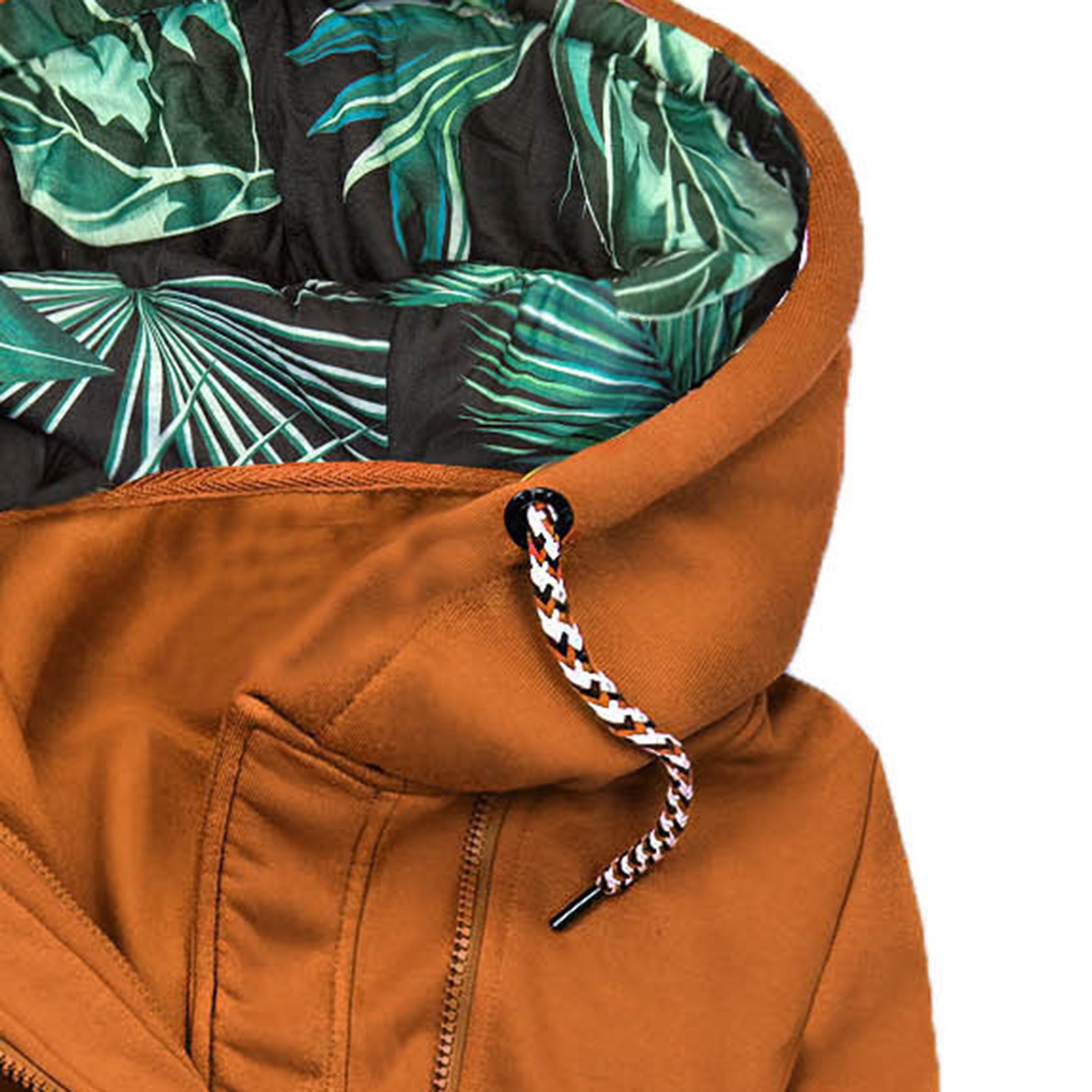 Kcodviy Women's Solid Stitching Drawstring Hooded Slim Fashion Jacket ...