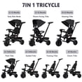 thumbnail image 5 of AILEEKISS Foldable Kids Tricycle with Push Handle, 7-in-1 Ride Trike for Infant 1-5 Years, Black, 5 of 10