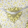 thumbnail image 4 of Yellow Polka Dot Rectangle Pouf, Layout of Sunflower Silhouettes Leaves and Mini Spots, Under Desk Foot Stool for Living Room Office Ottoman with Cover, 25", Pastel Yellow Dark Grey, by Ambesonne, 4 of 4