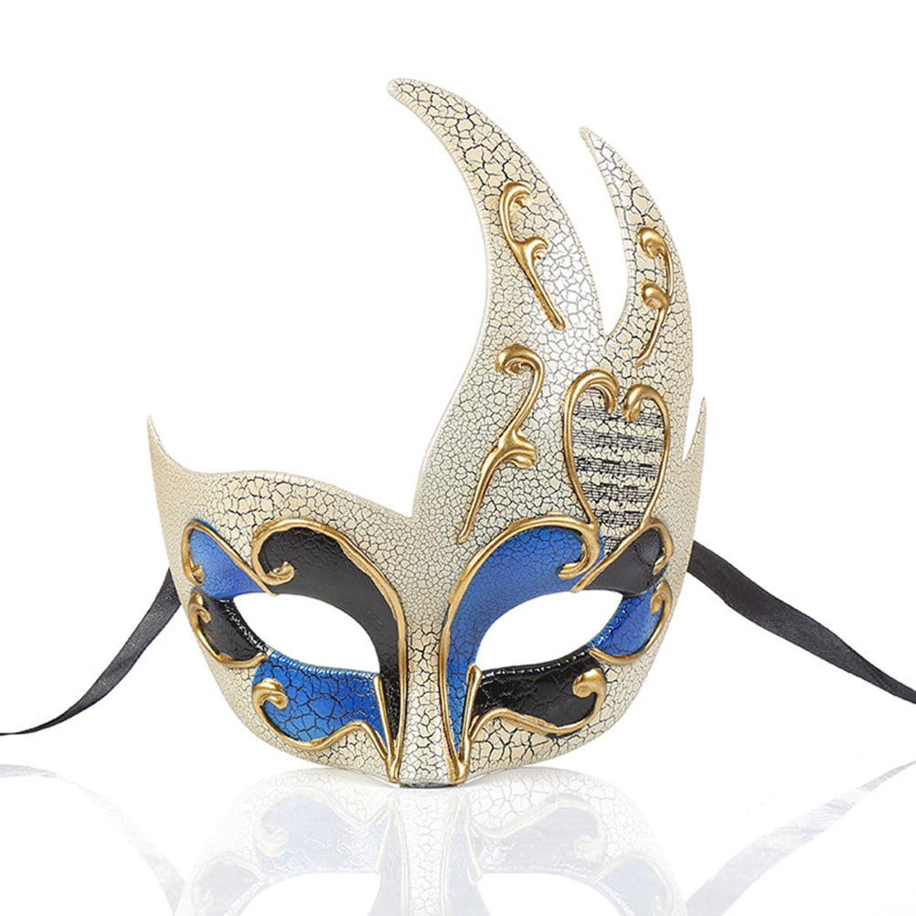 Venetian Masquerade Mask Black Gold Silver Costume Harlequin Jester Glitter Prom 