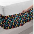 thumbnail image 2 of Ambesonne Multi-color Gathered Wrap Around Microfiber Bed Skirt, King, 2 of 2