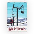 thumbnail image 2 of Ski Utah, Ski Lift Day Scene (16x24 Giclee Gallery Art Print, Vivid Textured Wall Decor), 2 of 3
