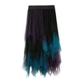 thumbnail image 4 of Fgnfyis Boneless A Hem Wedding Dress Long Petticoat Tutu Skirt Women's Versatile Gradient Color Irregular Mesh Skirt Layer Purple XL, 4 of 7