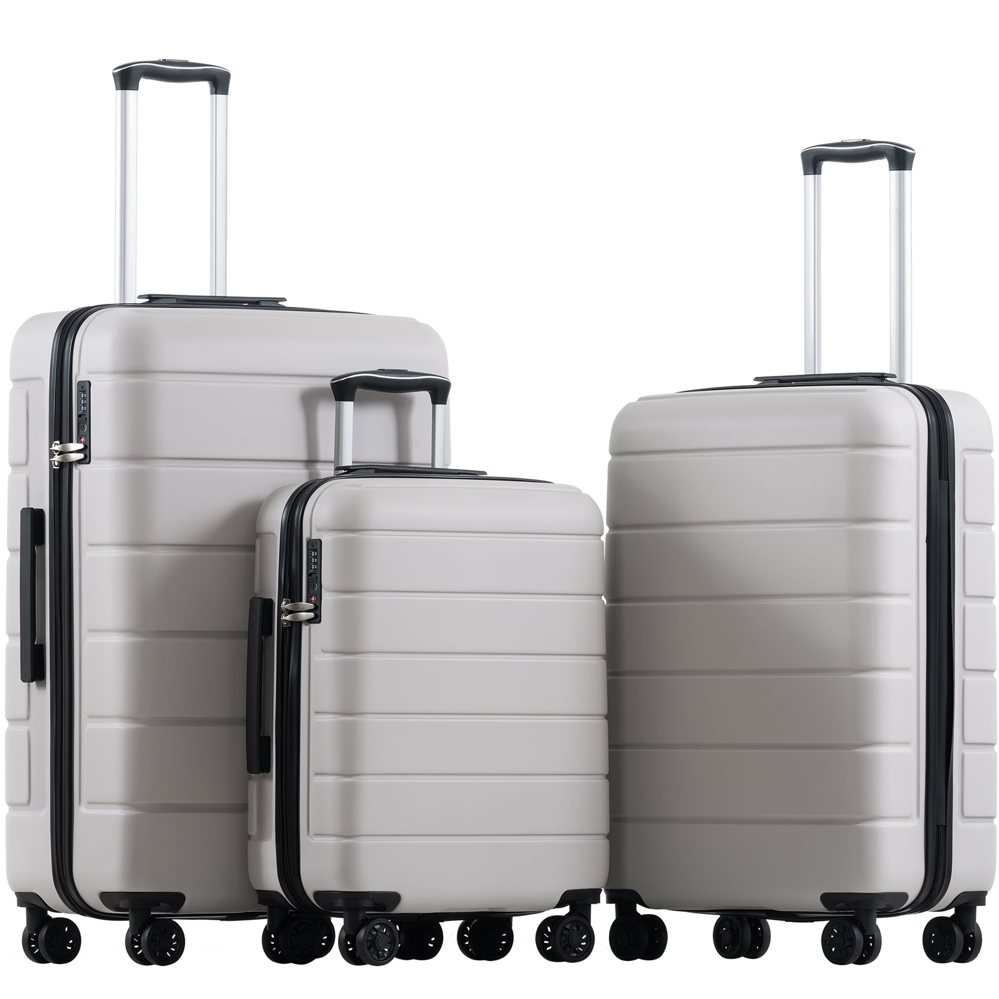 Upgrade Carry on Luggage Set of 3, Roling Suitcase 4-Wheel TSA Lock ...